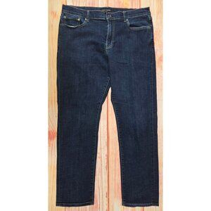 Lucky Brand Mens 410 Athletic Straight Jeans 36x32 Dark Wash Denim
